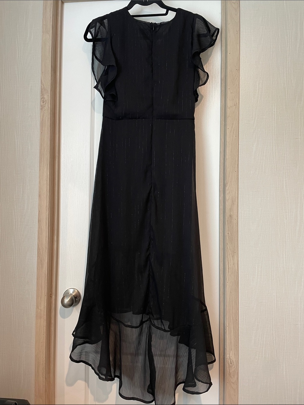 Altar'd State Black Ruffle-Sleeve High-Low Dress - Picture 3 of 4